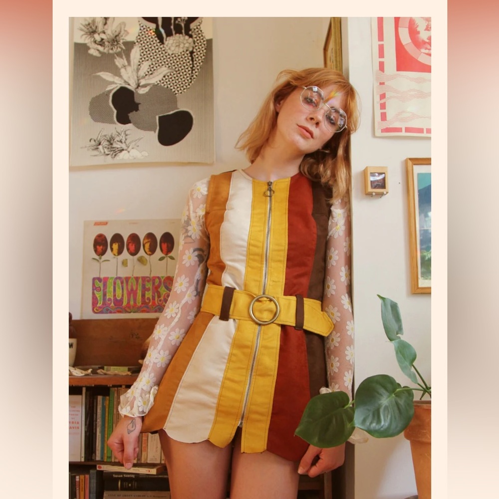 Miracle Eye Suede Dress: